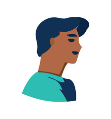 young man profile character