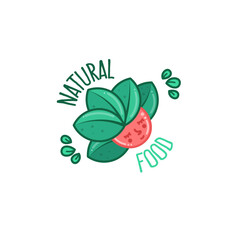 Cute natural food logo