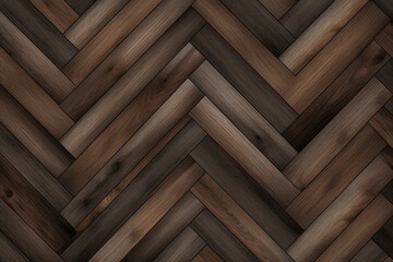 wooden floor with a herringbone pattern Generative AI