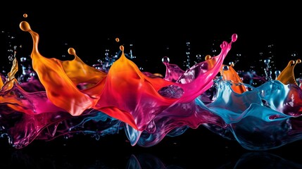 water paint splash textured background graphic resource stock illustration Generative AI