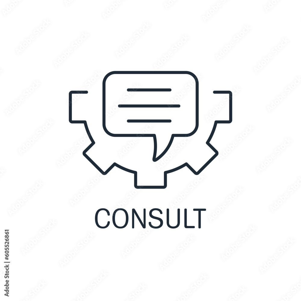 Poster technical consultation. explanation. user manual. specifications. vector icon isolated on white back