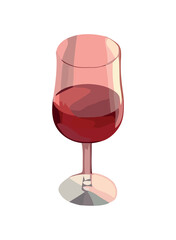 Luxury wineglass celebration of gourmet food