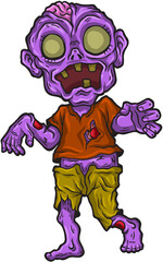 Cartoon Character Zombies.Halloween zombies.The zombies are starving.