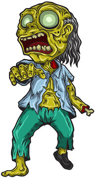 Cartoon Character Zombies.Halloween zombies.The zombies are starving.