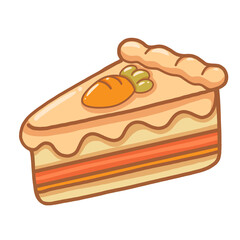 Bakery and dessert represented by delicious cake icon. Isolated and colorfull