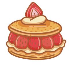 Bakery and dessert represented by delicious cake icon. Isolated and colorfull