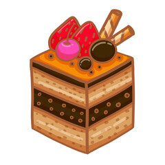 Bakery and dessert represented by delicious cake icon. Isolated and colorfull
