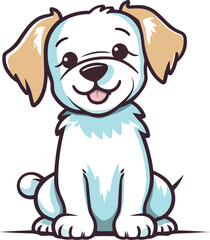 Puppy vector illustration.