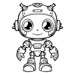 Sleek and futuristic full-body cute robot with a polished metallic exterior, powerful presence, embodying advanced technology and innovation.