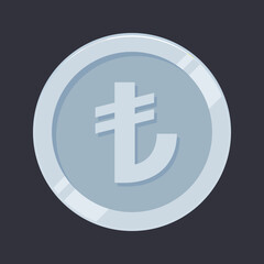 Obraz premium Lira Turkey Silver Coin TRY Turkish Coin Money