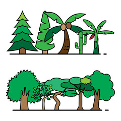 tree clip art set