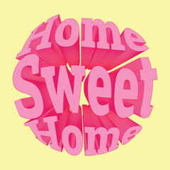 Home Sweet Home Text Style Effect
