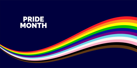 Fototapeta Happy Pride Month Banner. Pride Banner with LGBTQ+ Flag Background2 obraz