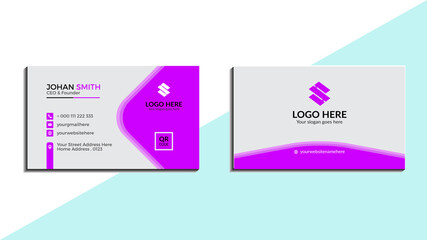 A double-sided creative business card template. vector illustration.