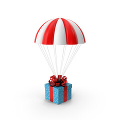 Luxury gift box with ribbon and bow airdrop