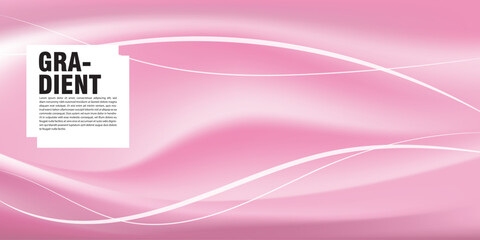 Abstract Background Smooth Pink Gradient Mesh Wave Design. Soft Background Template Vector