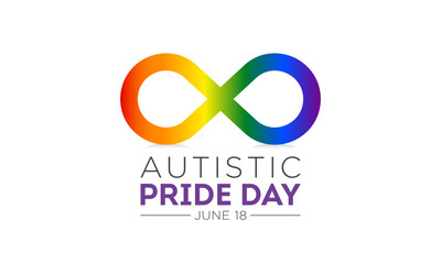 Vector illustration of autistic pride day on 18th june. Autistic pride day design element isolated on a white background.
