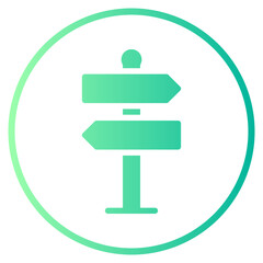signboard gradient icon