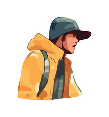 young man in casual clothing