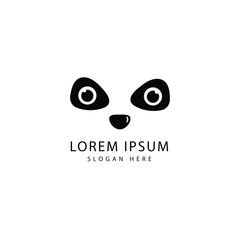 Obraz premium Panda Eye Vector Logo Design