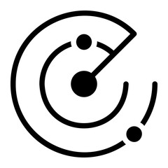 radar glyph icon