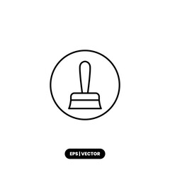 Broom icon vector illustration logo template for many purpose. Isolated on white background.