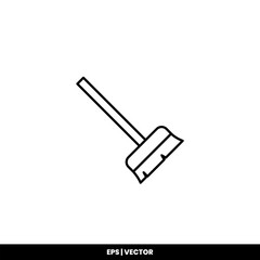 Broom icon vector illustration logo template for many purpose. Isolated on white background.
