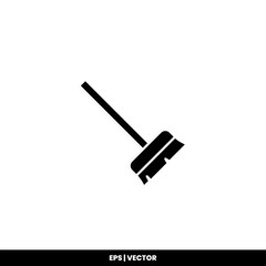 Broom icon vector illustration logo template for many purpose. Isolated on white background.