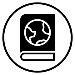 Fototapeta premium book glyph icon