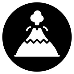 volcano glyph icon
