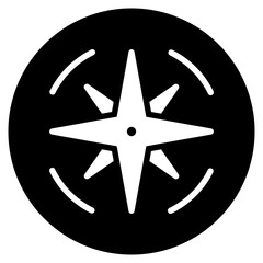 windrose glyph icon
