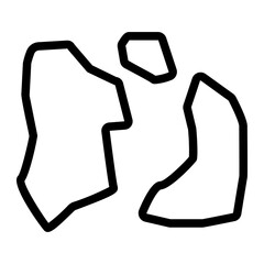 continents line icon