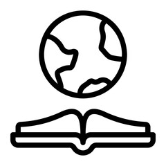 ecology book line icon