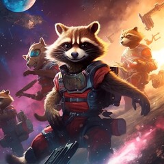 AI-Generated Space Raccoons