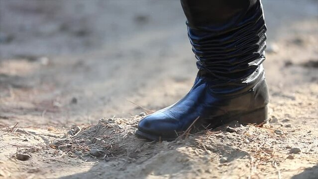 Anatolian people who stamp their feet on the ground slow motion