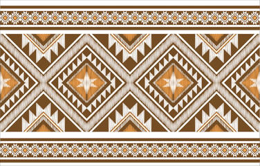 Geometric ethnic oriental pattern traditional Design for background,carpet,wallpaper,clothing,wrapping,Batik,fabric,Vector embroidery style. 