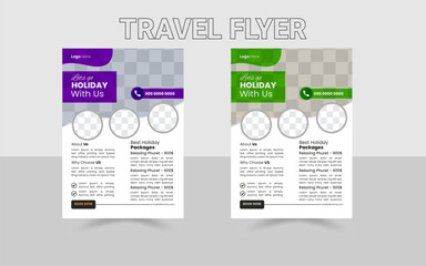 Travel Flyer Template to print ready. 