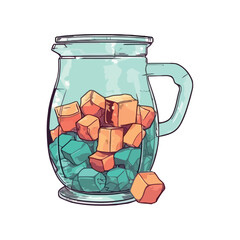 Gourmet cocktail in jar with fruit