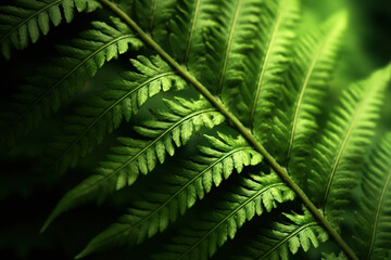 Close up, Fern leaf, Generative ai