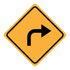 Road traffic sign. Yellow traffic Vector illustration. Road warning sign icon on yellow background..eps