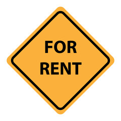  yellow for rent vector sign illustration on white background..eps