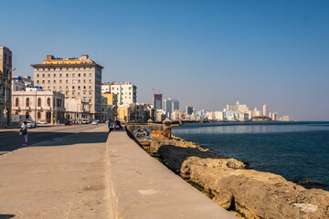 The Malecon waterfront in Havana, Cuba