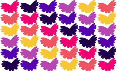 Fototapeta premium pattern vintage rainbow color butterfly graphic design print repeat seamless style, replete image design for fabric printing 
