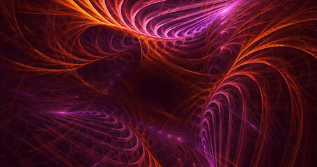 Naklejka premium 3D rendering abstract colorful fractal light background