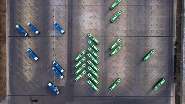 Buses On The Garage Aerial