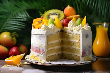 Photo of a tantalizing Solero Cake, inspired by the refreshing Solero ice cream treat