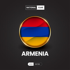 Flag of Armenia vector illustration. Asia Flag 3D EPS10