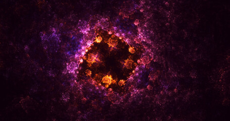 3D rendering abstract technology fractal background