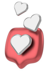 Like button. Like icon. 3D illustration.