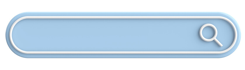 Obraz premium Search field. Search bar. 3D illustration.